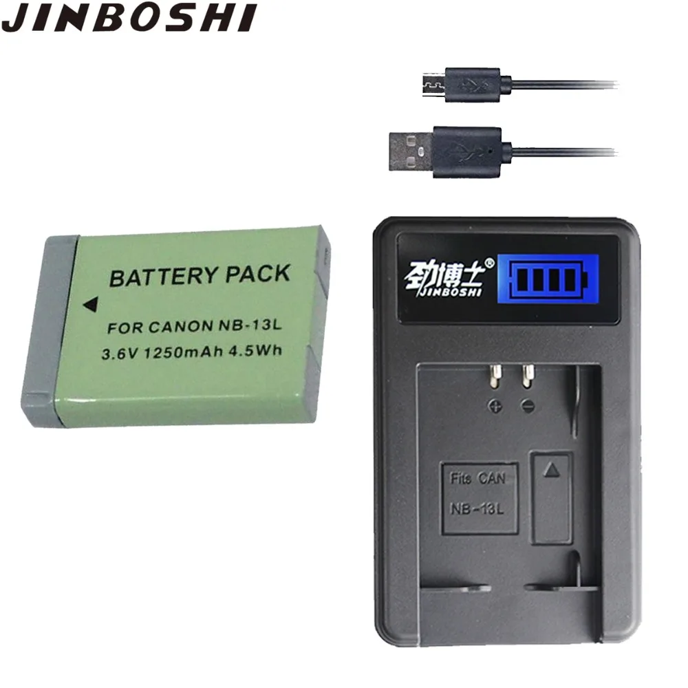 

1pcs NB-13L NB 13L Battery + LCD Single USB Charger for Canon PowerShot G5X G7X G9X G7 X Mark II G9 X,SX620 SX720 SX730 HS