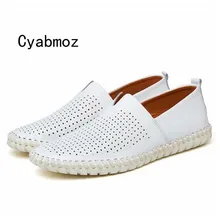 Дышащая мужская обувь на плоской подошве; обувь ручной работы из натуральной кожи; лоферы; мокасины; большие размеры; обувь для вождения; zapatos hombre; удобные