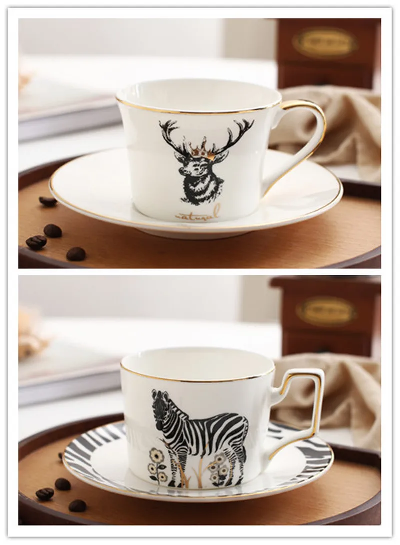 Boreal Европа костяная фарфоровая чашка роскошный кофейная чашка набор подарок Пномпень Зебра английская молочная кружка Милу олень лошадь чашка CL09262137