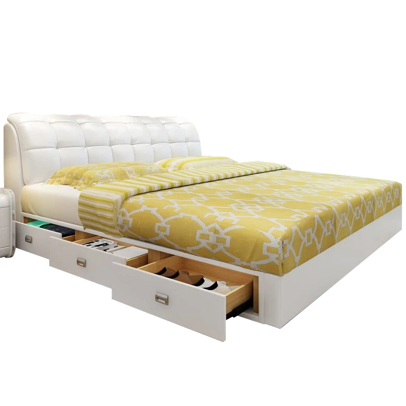 

Moderna Kids Meble Yatak Frame Mobili Set Meuble Maison Single Home Leather De Dormitorio Cama bedroom Furniture Mueble Bed