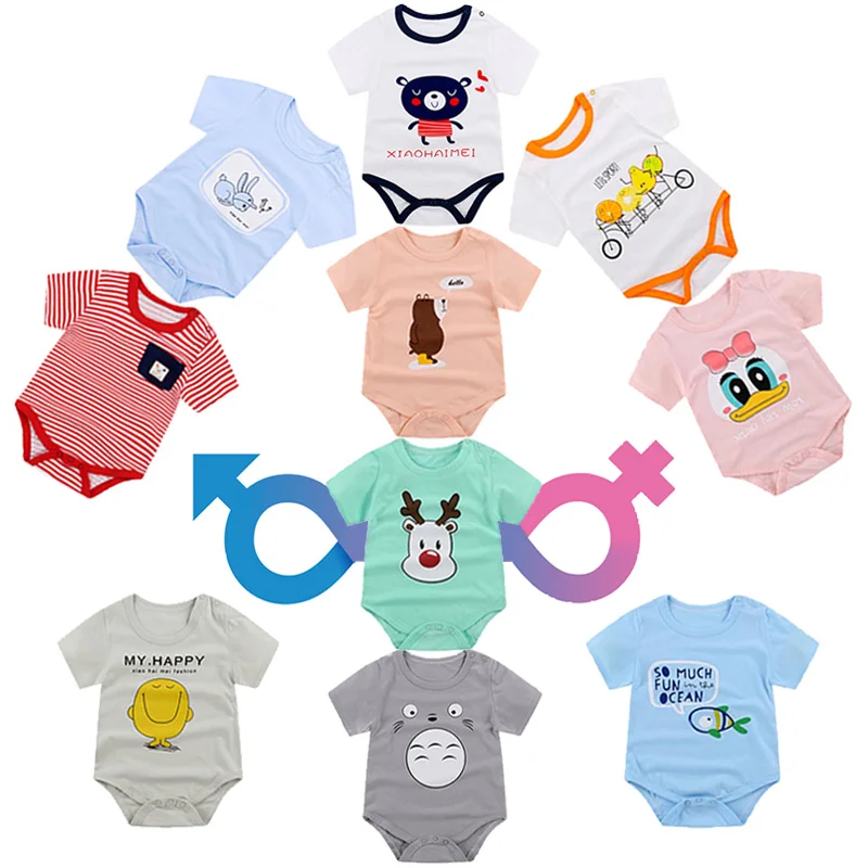

Boys&Girl Rompers Soft Cotton Newborn Toddler Infant Short Sleeve Cartoon Baby girls romper New born boy Jumpsuit For 0-15M