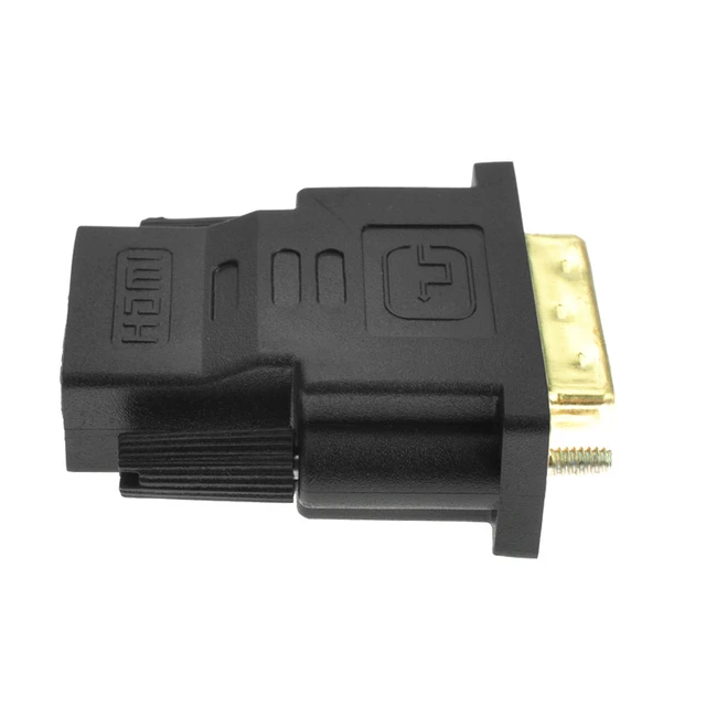 SinLoon Cable DVI a HDMI, chapado en oro DVI macho 24 1 pin a doble HDMI  hembra 1080p HDMI convertidor de video adaptador adaptador cable divisor