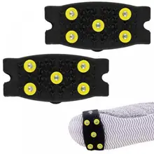 Gootrades/1 пара, противоскользящие шипы для обуви со снежным льдом, скобы, 5-обувь с заклепками, Прямая