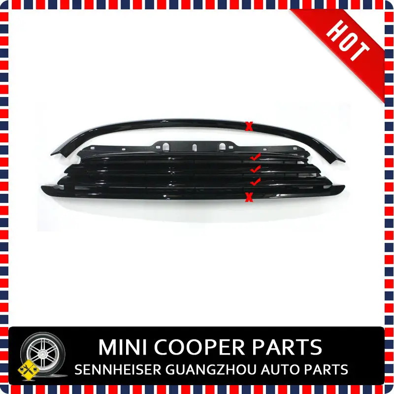 Фирменная Новинка ABS Пластик стиль mini Ray черный Цвет модель мини-купера передняя отделка решетки для mini cooper R55 R56 R57 R58 R59(3 шт./компл