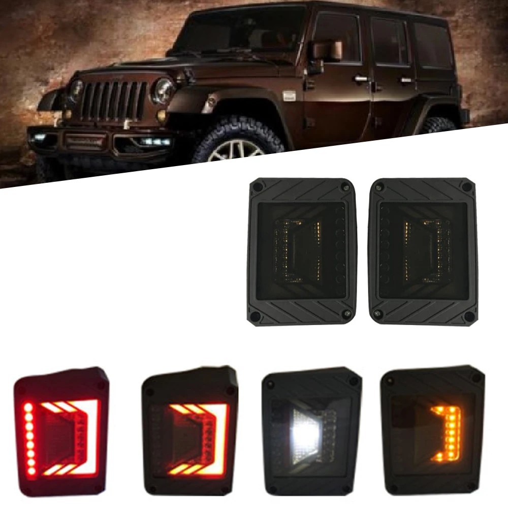 

2019 New Products LED Rear Light Stop Tail Reverse Running Brake Light for Jeep Wrangler JK Tail light Turn Signal Light