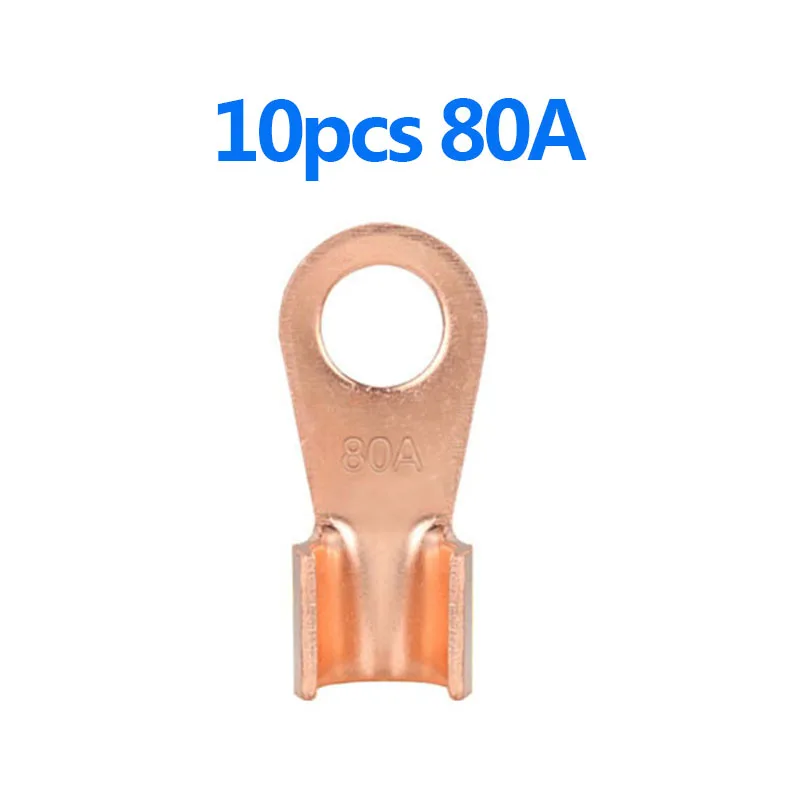 OT-80A 10 шт. OT-10A 20A 30A 40A 50A 60A 80A 100A батарея медная терминал кабели разъема - Цвет: OT-80A