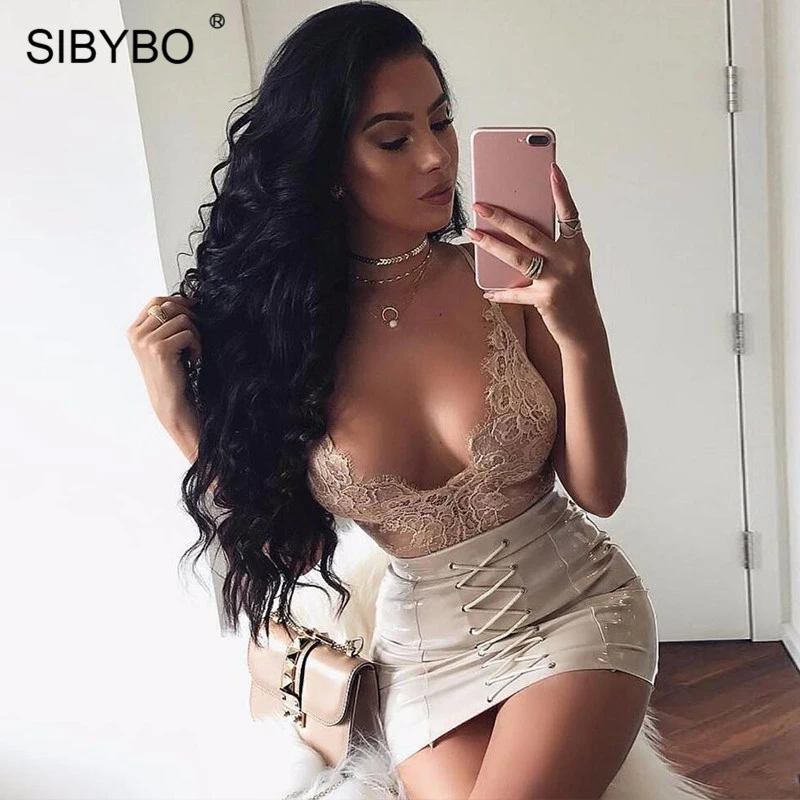 

Sibybo Lace Up High Waist PU Skirts Womens Spring New Fashion Back Zipper Sexy Mini Skirt Solid Casual Summer Women Skirt Tutu