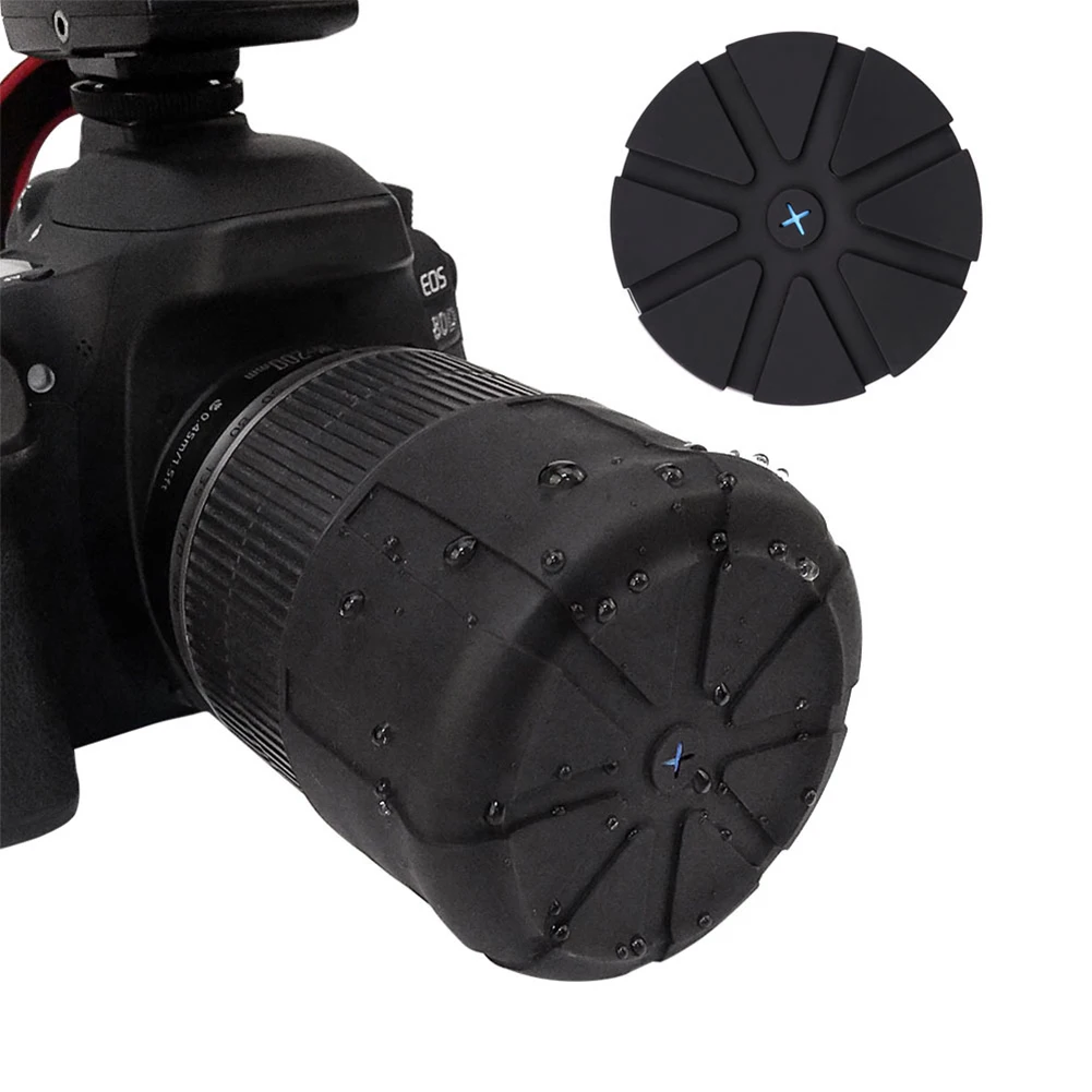 

Universal SLR Camera Silicone Protector Waterproof Anti-Dus FallproofFront Lens Cap Cover Canon DSLR Olypums Protective