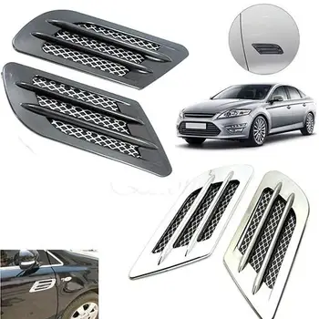 

Car Side Air Flow Vent Hole Cover Fender Intake Grille Duct Decoration Sticker