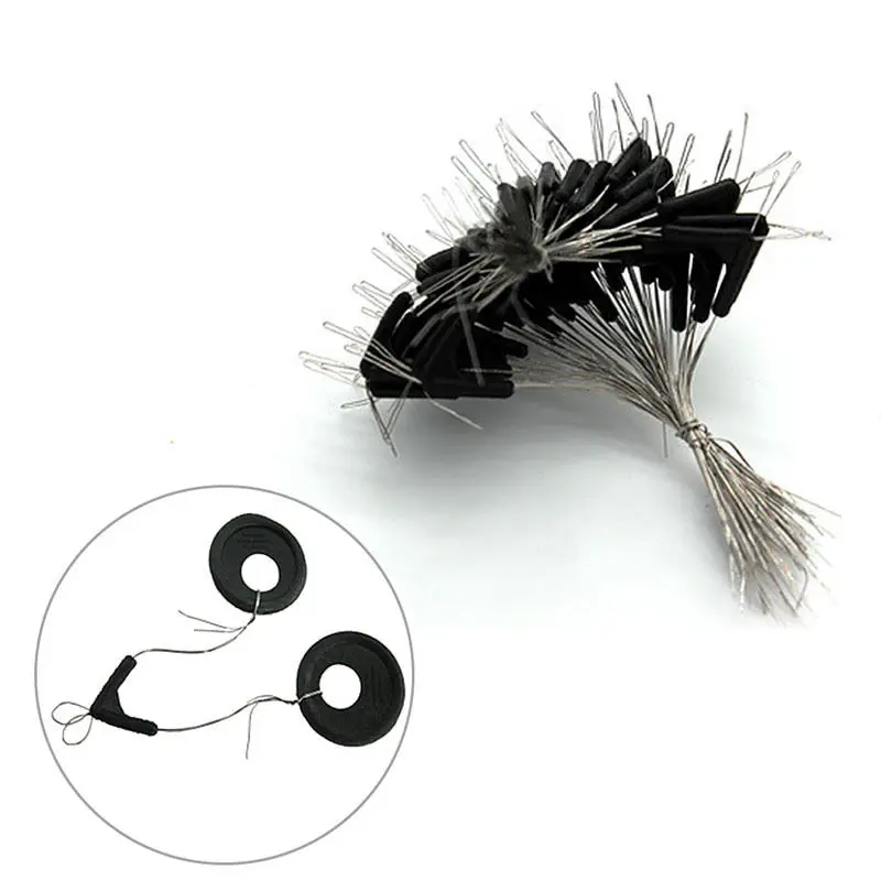 

50pcs Double Hooks Contactor Device Fishing Line Space Eight Type Space Bean Set