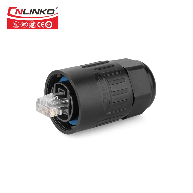 Панельное крепление Cnlinko M24 Ethernet наружный разъем 8p8c IP67 водонепроницаемый мама