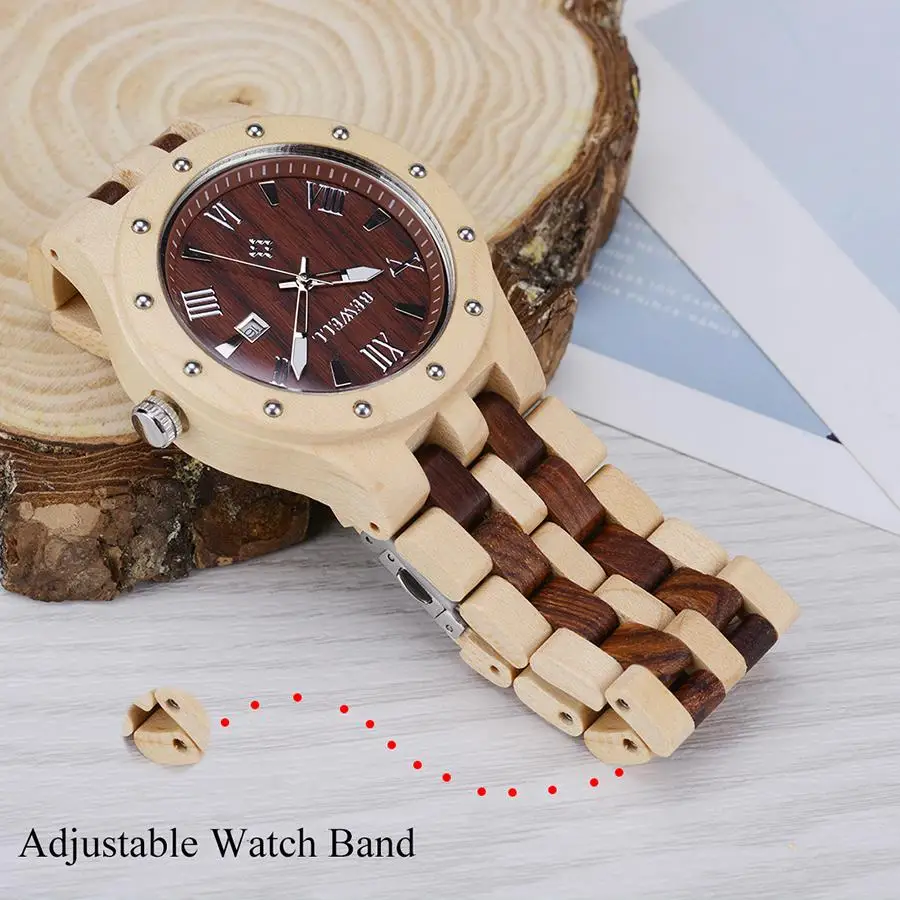 Adjust band wooden watches
