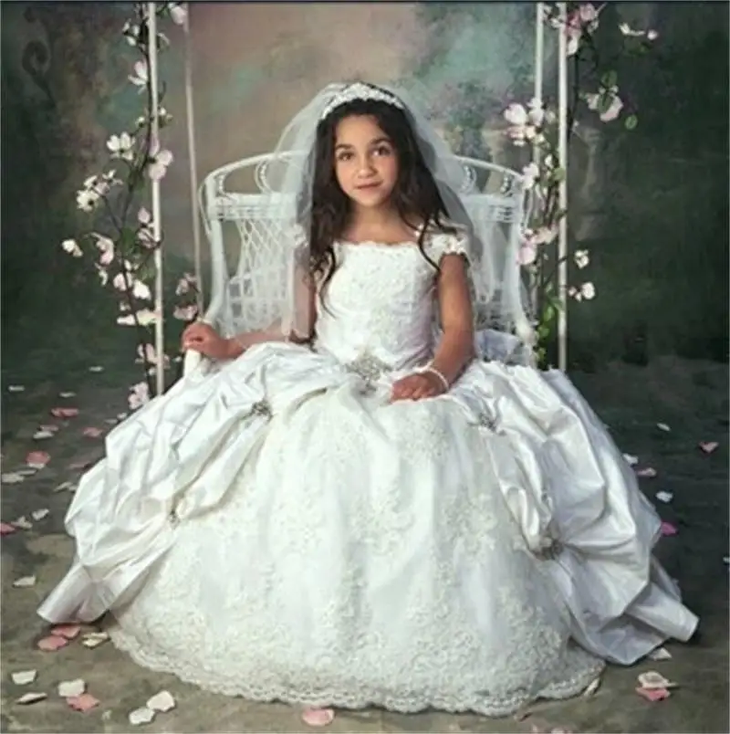 Cap Sleeves First Communion Dress ...