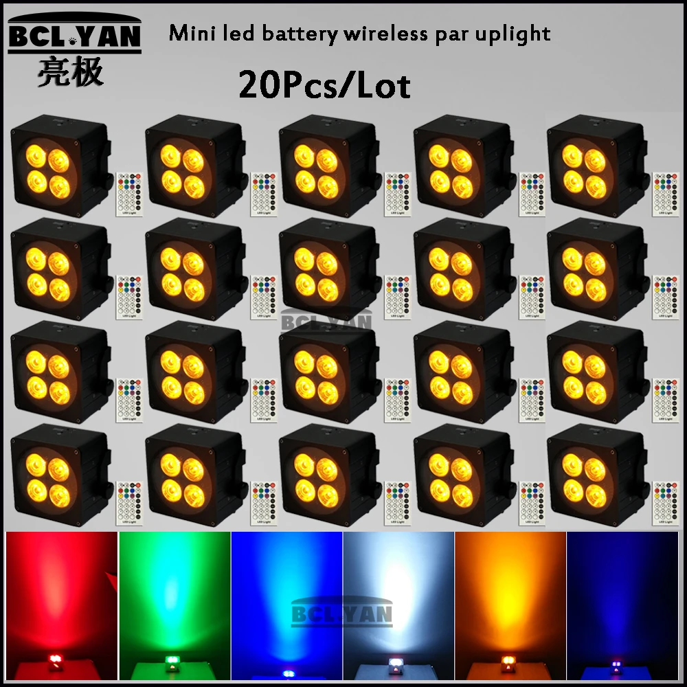 Wholesale price mini led par lights battery operated wireless dmx disco bar uplighting with IRC RGBWAP 6 IN 1 20XLOT | Освещение