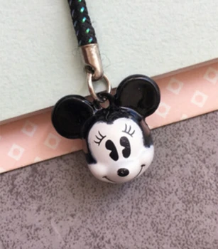 

New 50 pcs Minnie Lovely Jingle Bells,Christmas Decoration,DIY Crafts,Cartoon Lanyard Accessories Bell key Chains H--55