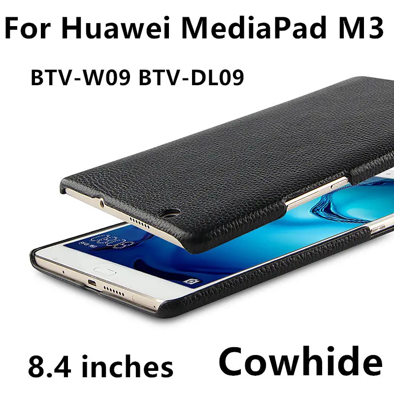 

Case Cowhide For Huawei MediaPad M3 Smart cover Genuine Leather Tablets Protective 8.4 inch For HUAWEI M3 BTV-W09/DL09 Protector