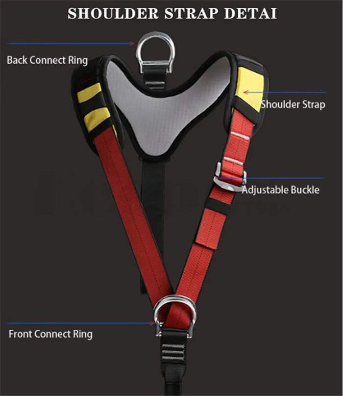Карабин Xinda спортивный альпинистский ремень безопасности горные спасательное оборудование верхняя часть тела ремень безопасности плечо Stra