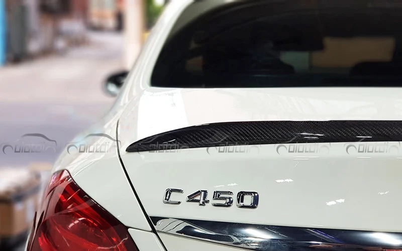 AMG стиль углеродного волокна задний багажник спойлер сплиттер для Mercedes Benz C Class W205 C180 C200 C250 C260