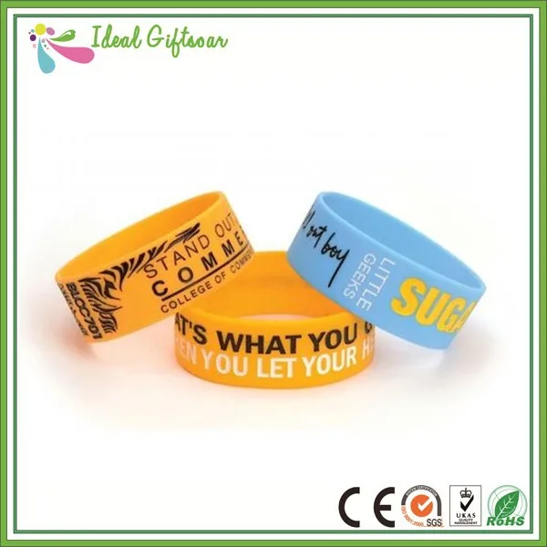 1 inch silicone bracelets