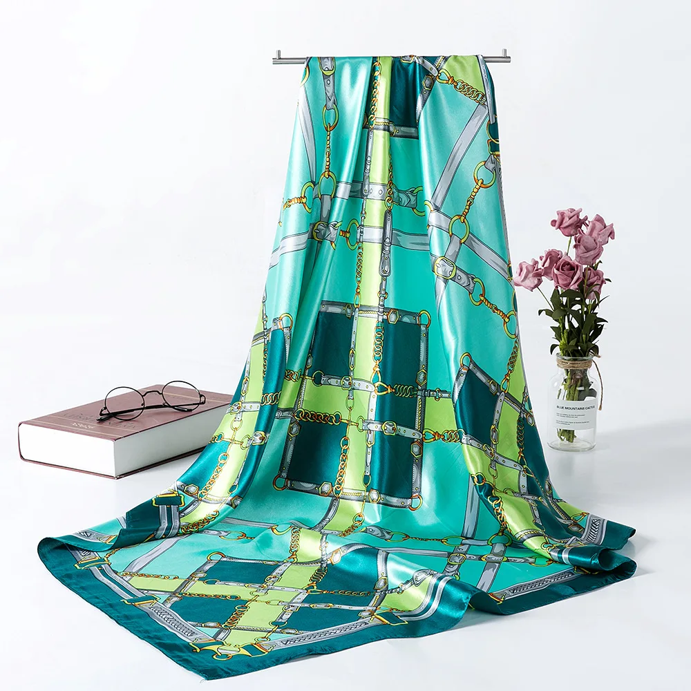 

2019 Spring summer beach Scarves Women Shawl Ladies Elegant Wrap silk Scarf Soft sunscreen Bandanna chiffon prints pareo foulard