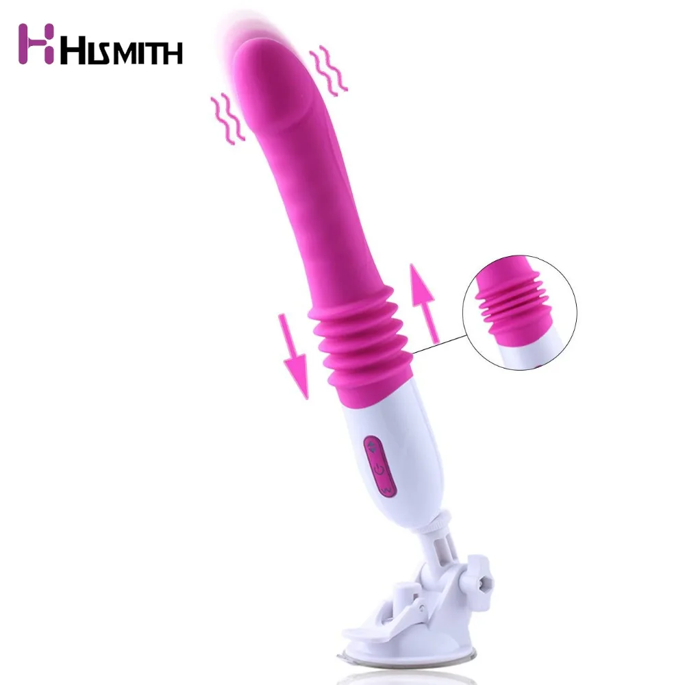 HISMITH 3 режима вибрации мини секс-машина для женщин, пистолет Thrusting Автоматическая 3 режима тяги любовь машина с вибрационным фаллоимитатором