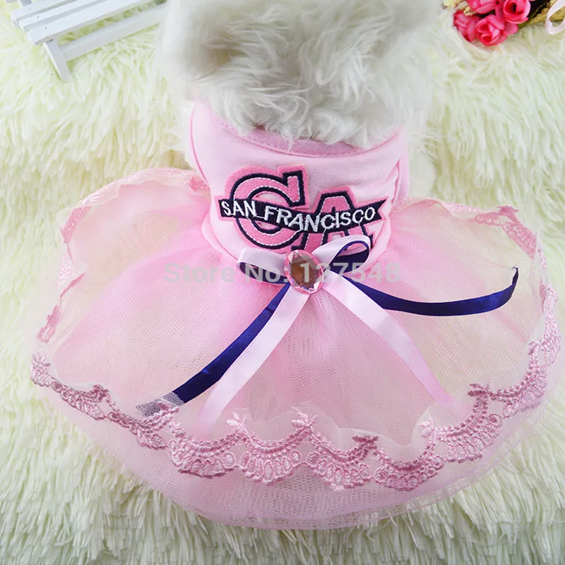 

Dog Clothes New Arrival CA Dog Dress For Party Clothing Small Cat Puppy Skirt,Pet Teddy Chihuahuas Brand Bow Dresses,Size XS-XXL