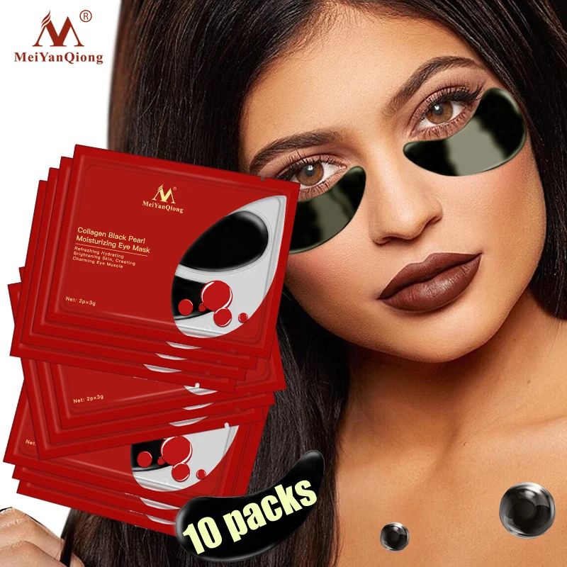 

20pcs Collagen Black Pearl Gel Eye Mask Anti Wrinkle Sleep Masks Remove Dark Circle Puffiness Eye Bag Anti Age Bag Eye Wrinkle