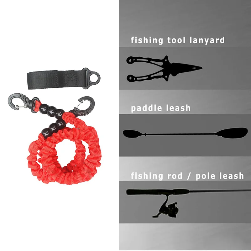 Kayak Canoe Red Tied Paddle Rope Surfing Fitness Kayaking Nylon Belt Towbar Traction Rope Safety Rope Accessories