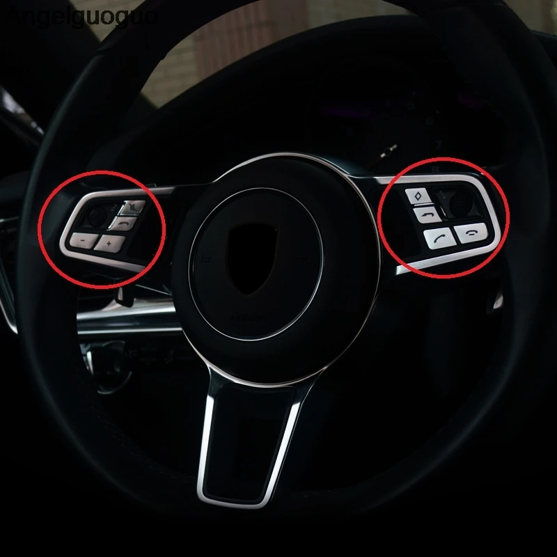

Steering Wheel Buttons Replacement Cover Trim sticker For Porsche Macan 2014-2018/Cayenne 2015-2018/ Panamera 2017-2018