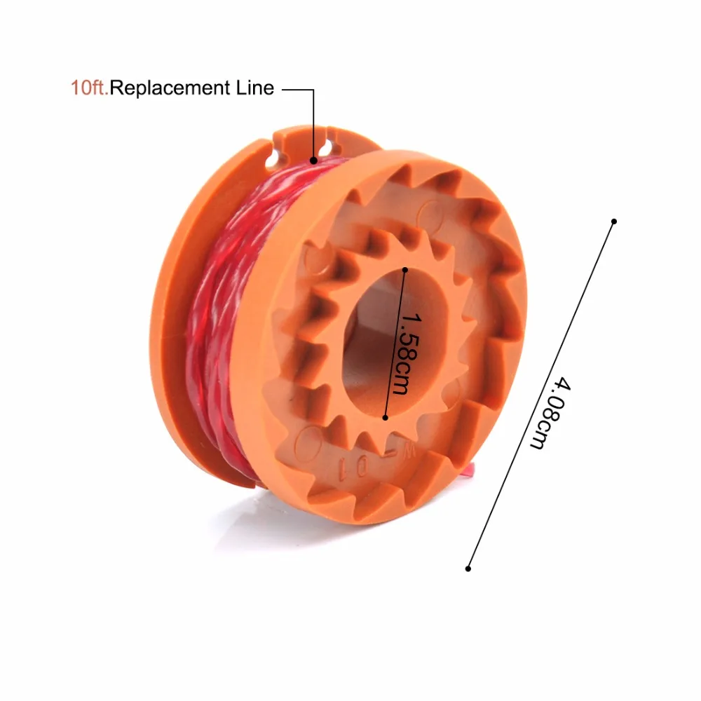 8 шт. леска для триммера с 1 шт. крышка леска триммерная 1.65ммх3м для Worx газонокосилка траву резак