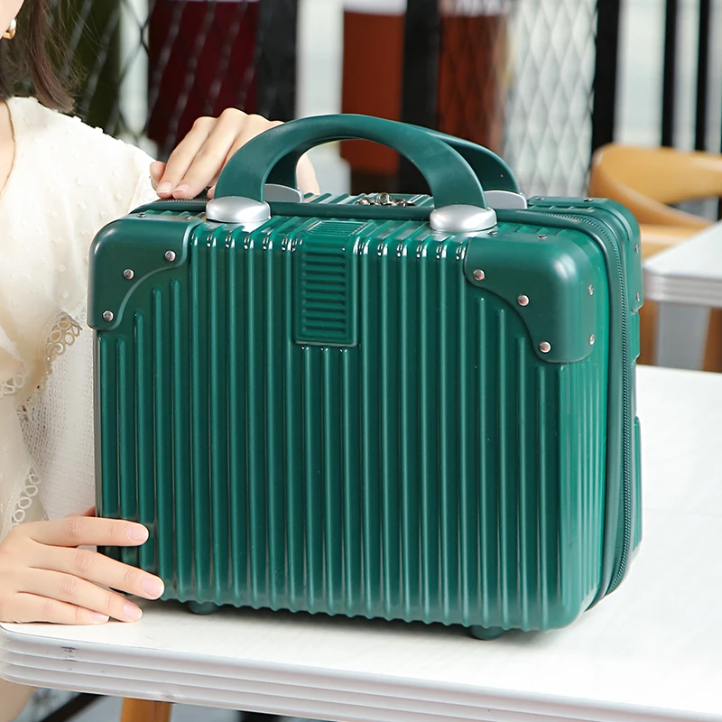 Классический Модный праздничный чемодан для женщин, маленький чемодан для женщин, 14 дюймов, косметичка, мини, портативный, 16 дюймов, Жесткий Чехол, сумочка