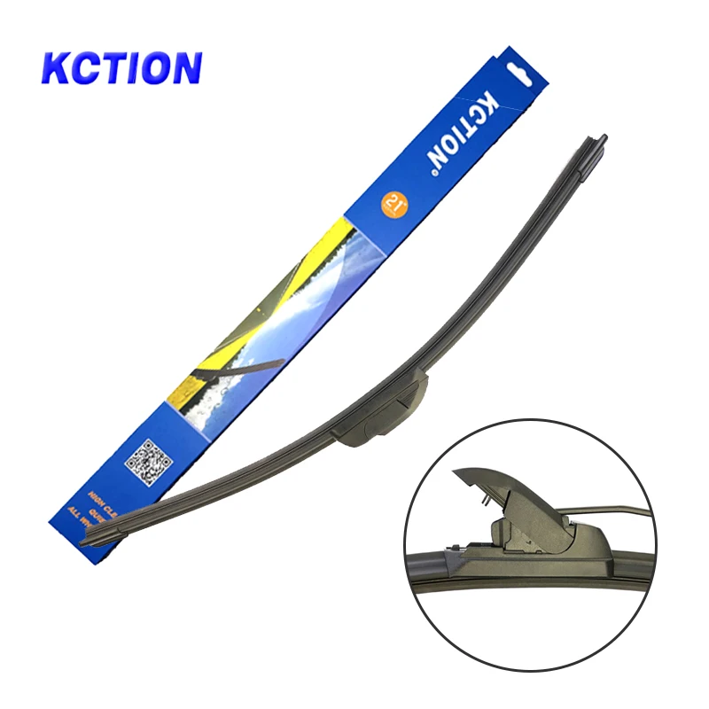 

1Pc Premium Flat Windshield Wiper Blade Pure Nature Rubber Up to Longer Life Fit U-Hook Arms 14 16 17 18 19 20 21 22 24 26