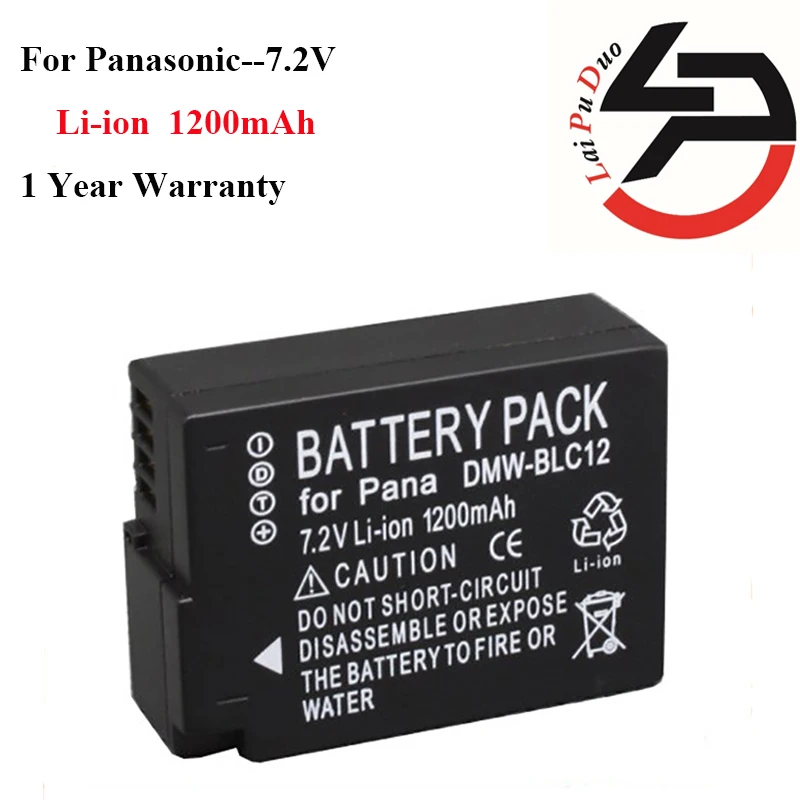 

Brand New 1200mah Replacement Camera Battery For Panasonic DMW-BLC12 DMC-FZ200 DMC-GH2 DMC-FZ200 DMC-GH2GK DMC-GH2H