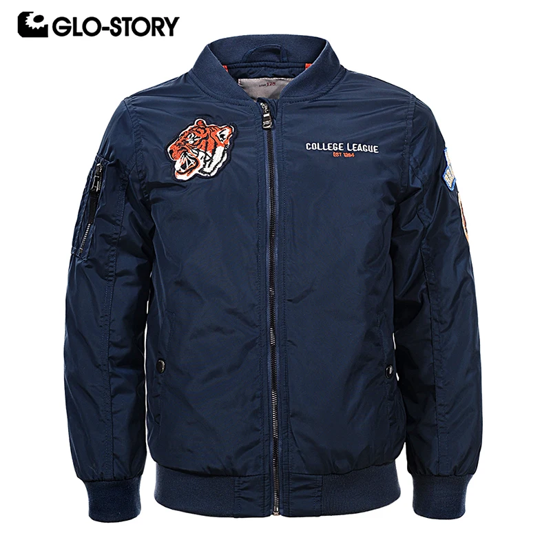 GLO STORY плотная теплая куртка бомбер для маленьких мальчиков зимняя парка на