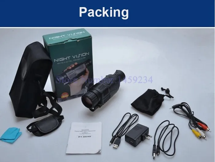 Óculos de Visão Fotos de Vídeo para a Caça Askco Poderoso Digital Monocular Visão Noturna Infravermelha Telescópio Pode Tirar 5x40 11 Telescópio e binóculos