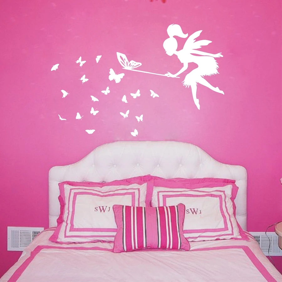 Tinkerbell Powered By Fairydust Funny Car Wall Stickers Decal High Quality UK 