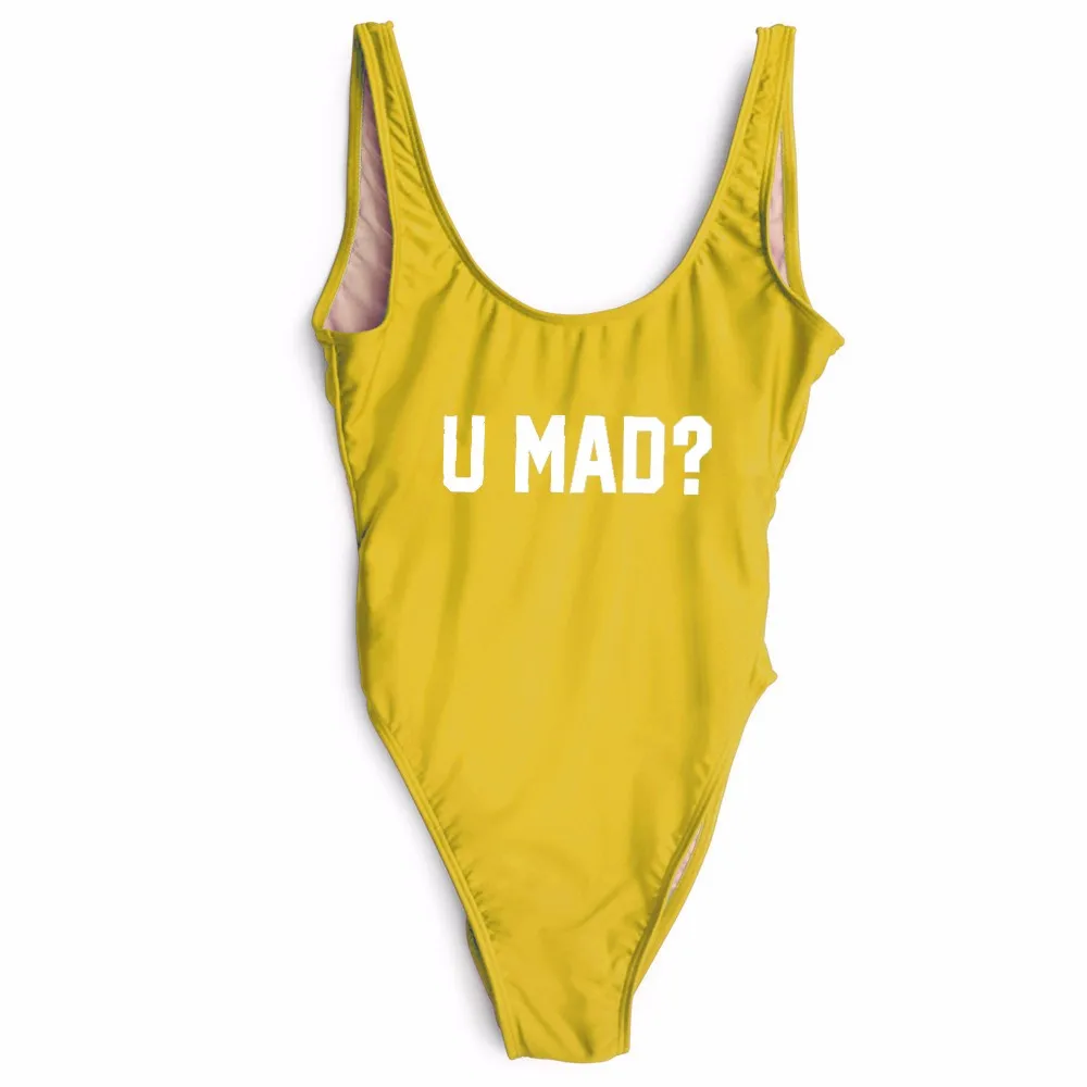 Летнее модное монокини сексуальные купальные костюмы U MAD? Модный цельный купальный костюм Купальники Комбинезоны