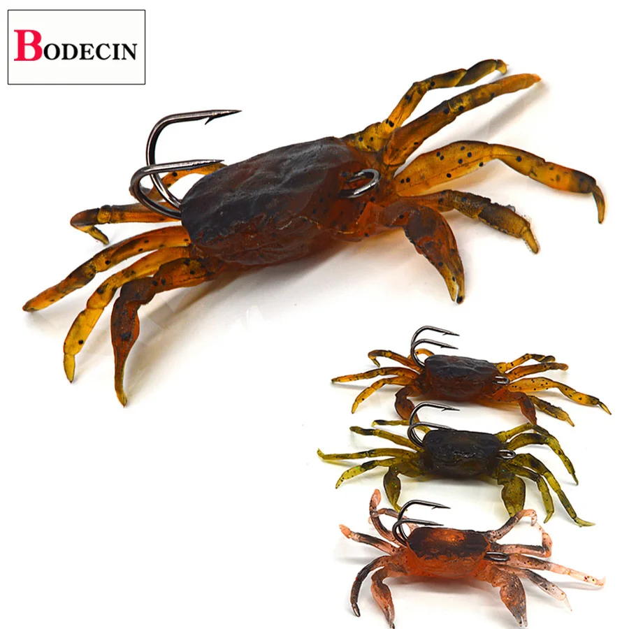 1PCS Silicone Mold Winter Fishing Bait Jig Crab Soft Artificial Lures