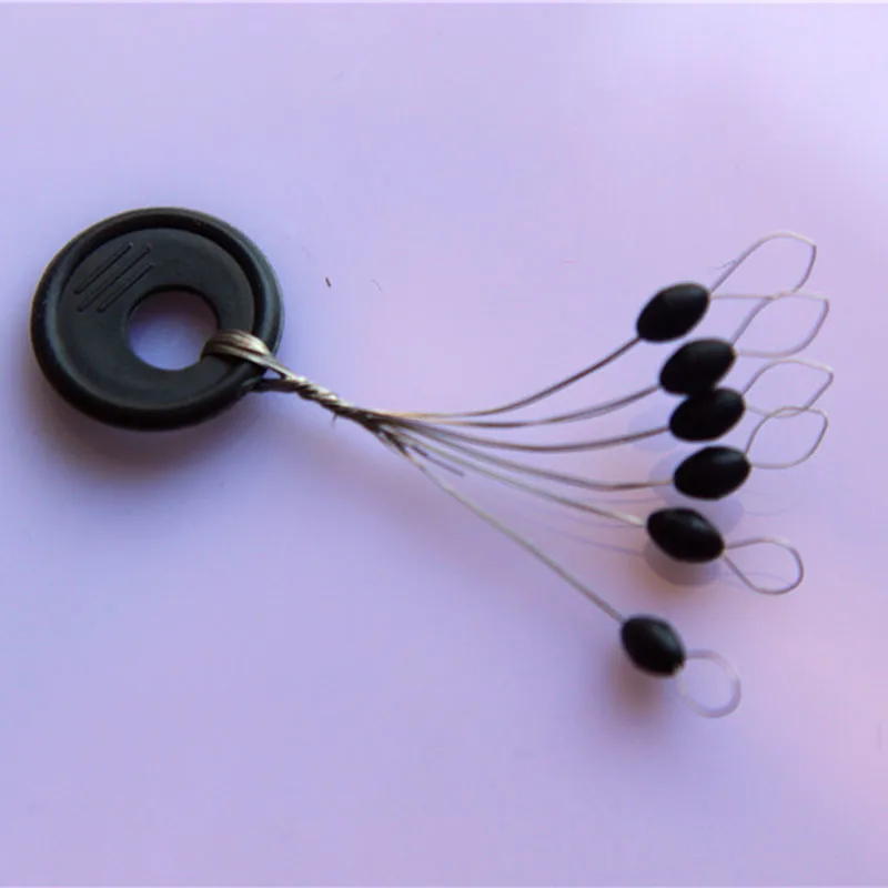 10Group 60pcs Space Bean Resistance Not To Hurt The Line tackle Vertical Rod Clip/o-shaped Ring Fishing Accessories ZB156