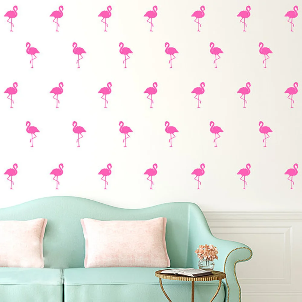 Creative Lovely Flamingo DIY Handmade Wall Stickers Living Room Kids