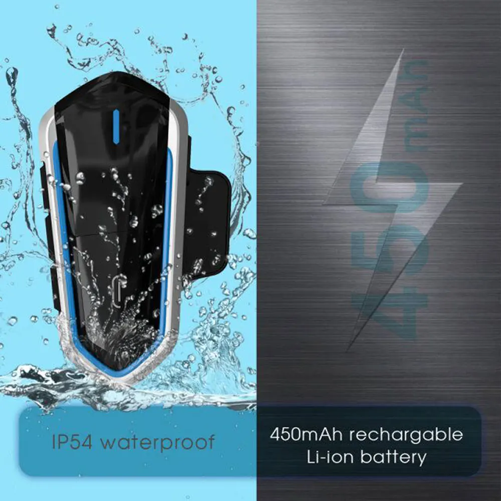 Skup VR robot wodoodporny Moto Bluetooth V4.1 kask z zestawem słuchawkowym motocykl FM Radio słuchawki Stereo kask słuchawki z zestawem głośnomówiącym