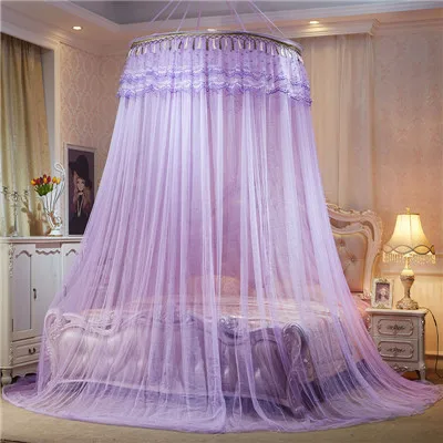 Обычно используется висящий Купол Принцесса Москитная сетка насекомое кровать навес сетка кружева круглые москитные сетки - Цвет: 5