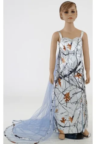 Detachable Train Flower Girl Dress