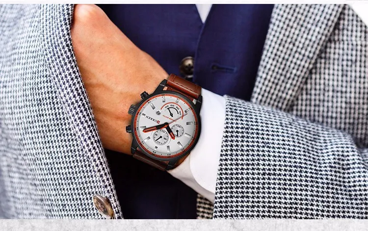 CURREN Relogio Masculino мужские часы Топ бренд класса люкс кожа модные повседневные спортивные часы кварцевые часы мужские военные наручные часы