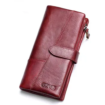

Genuine Real Leather Women Wallet Phone Cases For 5.5inch Cover for iPhone for Samsung For Money Women'S Purse Clutch Handy