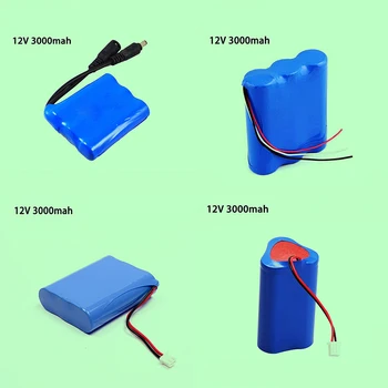 

12.6V 3000mah 11.1V 12V 3S1P 18650 Li-ion Lithium Rechargeable Power Battery pack Speaker flashlight searchlight equipment