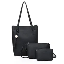 2017 Nuevas Mujeres Ocasionales de Hombro Bolsas Diseñador de Moda PU Bolso de las mujeres totes Bolsos de cuero Sólido Compuesto