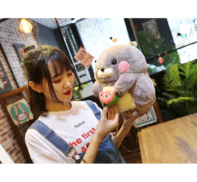 Серая плюшевая игрушка marmot около 25 см мягкая кукла детская Рождественский