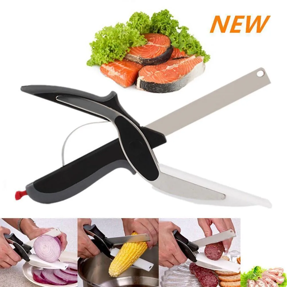 Vegetable scissors 2 in 1 kitchen knife multi purpose kitchen scissors