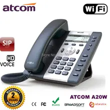 ATCOM A20W 2 SIP WiFi Phone Entry-level business wireless SIP Phone , LDAP,IP Phone WIFI, Desktop sip phone wifi